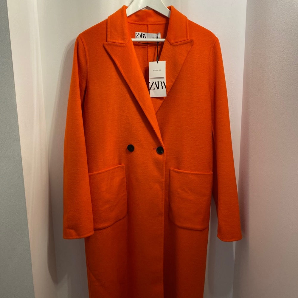 Zara handmade orange coat